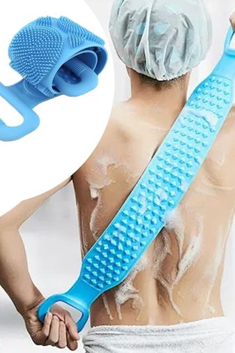 Diğer 57858324444209899283959 Banyo Sırt Kesesi Çift Taraflı 70 Cm Duşta Büyük Kolaylık Açık Ceviz
