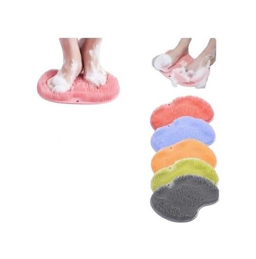 Diğer 57858324444246799283959 Vantuzlu Banyo Sırt Fırçası Ve Masaj Matı Açık Ceviz