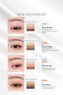 Diğer 57858324444280599283959 Yumuşak Dokulu, Dökülme Yapmayan 3 Renkli Göz Farı Triple Shadow No.14 Dewy Apricot Açık Ceviz