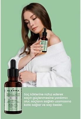 Diğer 57858324444352099283959 Besleyici Saç Bakım Serumu, Vegan Formül, Biberiye Ve Hint Yağı İçerir, 30 Ml
