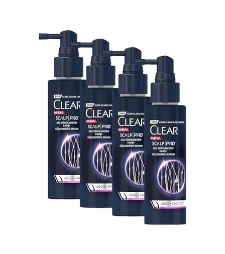 Diğer 57858324444377999283959 Clear Men Scalp Pro Güçlendirici Serum Saç Dökülmesine Karşı 70 Ml 4 Paketi