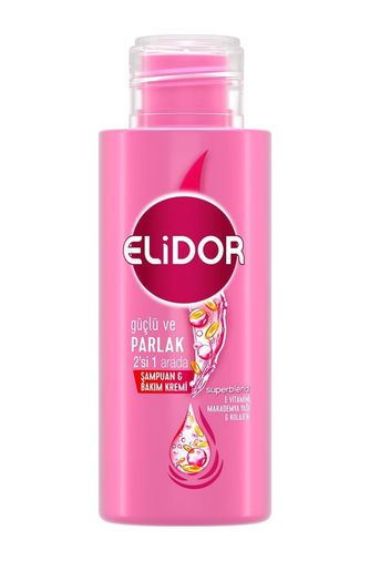 Diğer 57858324444587999283959 Elidor Şampuan & Bakım Kremi Güçlü Ve Parlak Seyahat Boy 90 Mililitre Açık Gri