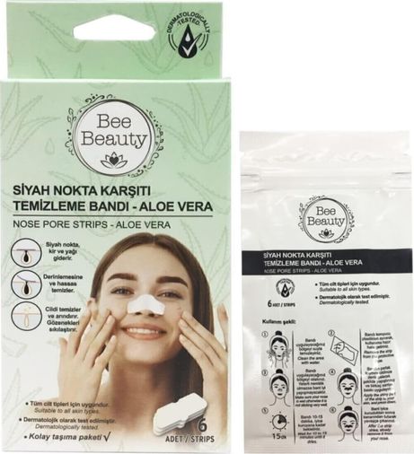 Diğer 57858324444863599283959 Bee Beauty Aloe Siyah Nokta Bandı 6'lı 0