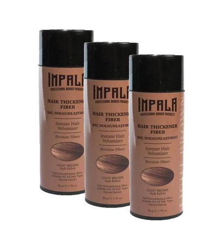 Diğer 57858324444892199283959 Impala Saç Dolgunlaştırıcı Toz Açık Kahve 50 Gr 3 Paketi 0