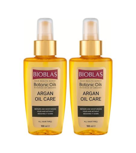 Diğer 57858324445339599283959 Bioblas Argan Yağlı Saç Bakım Yağı Durulanmayan, Karşı Koruyucu, Onarıcı & Parlaklık Veren Serum,%100 Besleyici Etki, 100 Ml 2 Paketi