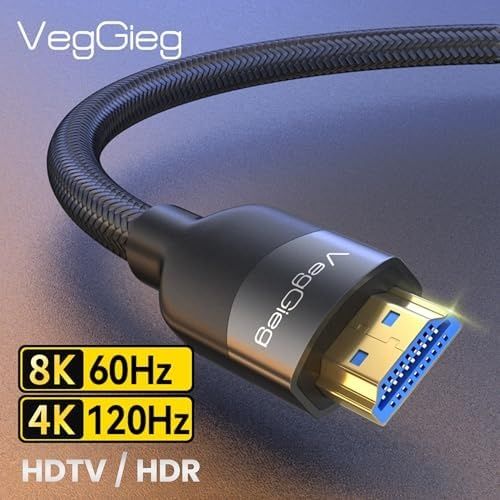 Diğer 57858324448557299283959 Premium 8K 60Hz 4K 120Hz Hdcp Arc Hdr Örgülü Hdmı 2.1 Kablo 3 Metre 0