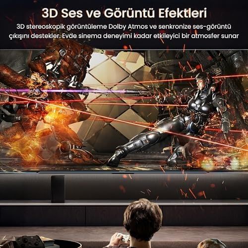 Diğer 57858324448568199283959 Hdmı 2.1 8K 60Hz 4K 120Hz 48 Gbps Hdr Earc Hdcp 2.2 Örgülü Ses Ve Görüntü Kablosu 1 Metre 0