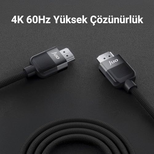 Diğer 57858324448569299283959 4K 60Hz 18Gbps Hdr Arc Hdcp Destekli Hdmı 2.0 Örgülü Kablo 2 Metre