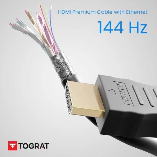 Diğer 57858324448613799283959 50 Cm Hdmı Kablo - V1.4B - Full Hd 3D 1080P 144Hz - Görüntü, Ses Ve İnternet Aktarım Premium Hdmı Kablosu 0