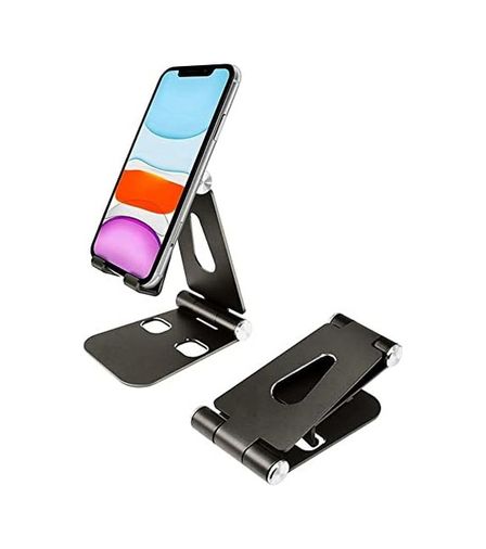 Diğer 57858324448935899283959 Komple Alüminyum Ayarlanabilir Ergonomik Katlanabilir Oynar Başlıklı Kaymaz Zemin Tabanlı Ergonomik G50 Telefon Tutucu Standı Desk Holder Siyah 1