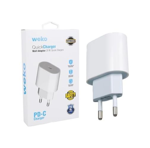 Diğer 57858324448944899283959 Weko Wk-26524 Beyaz Pd 20 Watt Iphone Tip-C Hızlı Şarj Başlığı Acı Kahve