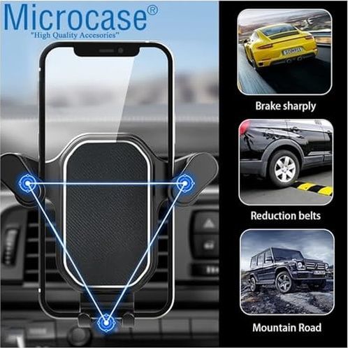 Diğer 57858324448951599283959 360 Derece Dönebilir Araç İçi Izgaralıktan Otomatik Kavramalı Metal Kelepçeli Telefon Tutucu - Al3738 1