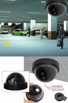 Diğer 57858324449364399283959 Caydırma Amaçlı Sahte Dome Kamera Açık Gri