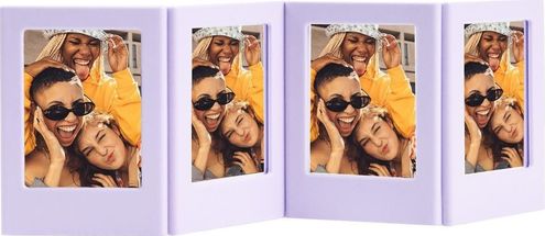 Diğer 57858324449446899283959 Mini Film Uyumlu Lila 4'lü Mıknatıslı Fotoğraf Çerçeve Seti 0