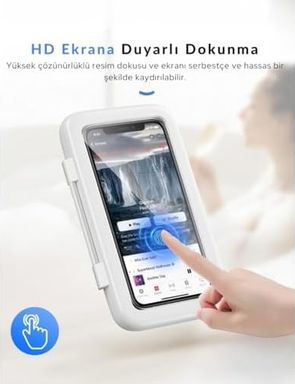 Diğer 57858324450163999283959 Duş Telefon Tutucu, Su Geçirmez Ve Buğu Önleyici, 360 Dönen Duvara Monte Telefon Kılıfı, 6.8 İnç'e Kadar Hd Hassas Dokunmatik Ekran Tutucu, Banyo Ve Mutfak İçin Açık Ahşap