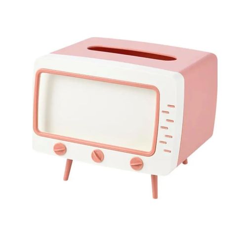 Diğer 57858324450212699283959 Masaüstü Retro Telefon Tutucu, Masaüstü Peçetelik Cep Telefonu Standı, Pembe Dekoratif Şık Acı Kahverengi