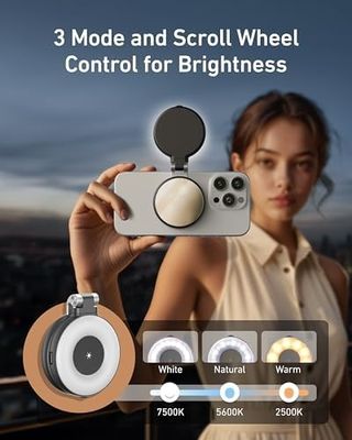 Diğer 57858324450320499283959 Selfie Işığı, Taşınabilir Selfie Işığı, Siyah Açık Gri