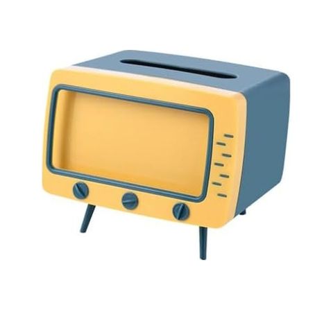 Diğer 57858324450350099283959 Masaüstü Retro Telefon Tutucu, Masaüstü Peçetelik Cep Telefonu Standı Lacivert Acı Kahverengi
