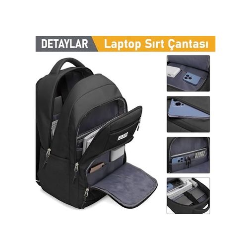 Diğer 57858324451224099283959 Laptop Sırt Çantası, Multi Cepli İş Seyahat Çantası, Dizüstü Bilgisayar Sırt Çantası, Suya Dayanıklı, Kolej Bilgisayar Çantası, Kadınlar Ve Erkekler İçin Çok Bölmeli Organizer Çanta 4296