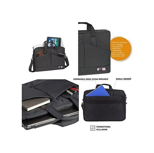 Diğer 57858324451363199283959 Vegmann Laptop Çantası 17.3" Notebook Bilgisayar Laptop Evrak Çantası Açık Mavi