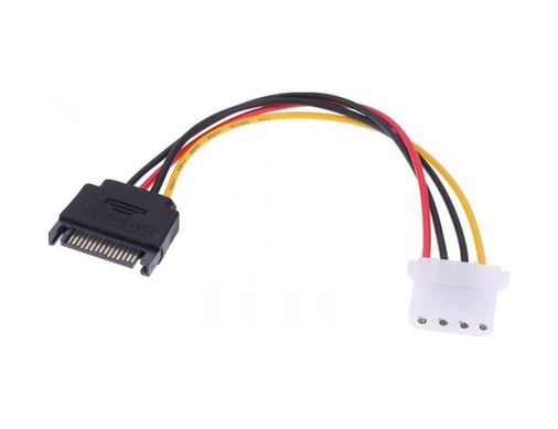 Diğer 57858324451694399283959 30 Cm Sata 15 Pin Erkek To 4 Pin Dişi Molex Power Kablo