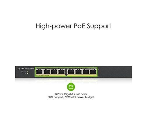 Diğer 57858324451842699283959 8 Port Gigabit Poe Switch Smart Managed Masa/duvar Montajı Ve Fansız Tasarım 70 W Bütçe İle 8 Poe+ Bağlantı Noktası Vlan, Igmp, Qos Açık Gri