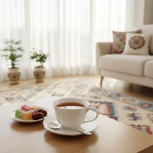 Diğer 57858324451898499283959 Amberhaus 2'li Porselen Türk Kahvesi Fincan Takımı - Beyaz Yaprak Dokulu Ve Kabartmalı Tasarım - Modern Çeyizlik Ve Hediyelik Kahve Sunum Seti 2 Kişilik Açık Gri