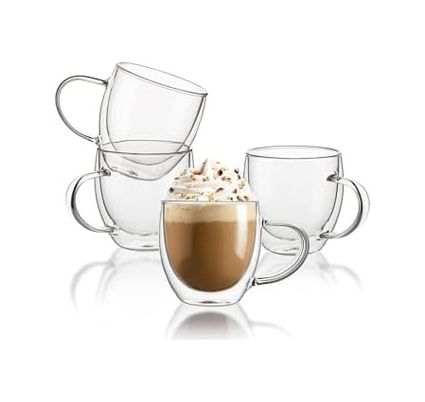 Diğer 57858324451916399283959 4 Adet 250 Ml Çift Cidarlı Kahve Kupası Bardak Açık Altın
