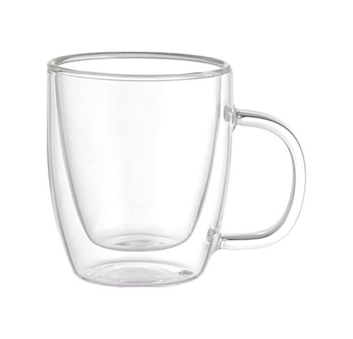 Diğer 57858324451943999283959 Vetro Borosilikat Çift Camlı Kulplu Bardak 310Ml 2Ad Açık Altın