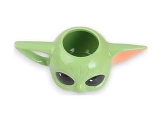 Diğer 57858324451954799283959 Sevimli 3D Baby Yoda Seramik Özel Kupa Yoda Kupa 300 Ml Açık Altın