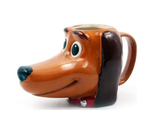 Diğer 57858324451973199283959 Köpek Figürlü 3D Tasarım Seramik Kupa, 500 Ml, Kahverengi, Özel Tasarım Açık Altın