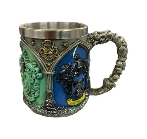 Diğer 57858324452006199283959 Hufflepuff Gryfindor Ravenclaw Figürlü Paslanmaz Çelik Kupa Bardak Açık Altın