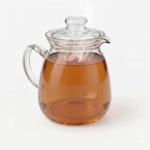 Diğer 57858324452030399283959 Dayanıklı Borosilikat Cam Demlik 600 Ml Şeffaf Çaydanlık, Filtreli Bitki Çayı Ve Kahve Demleme Sürahisi, Kapaklı Cam Demlik 1