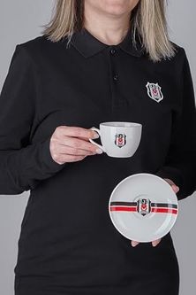 Diğer 57858324452043299283959 N3427 Lisanslı Çizgili 2'li Çay Fincan Takımı-Bjk Açık Gri