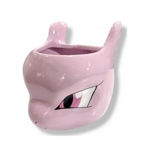 Diğer 57858324452057199283959 Pokemon Mewtwo 3D Tasarımlı Seramik Kupa, Pembe Açık Altın