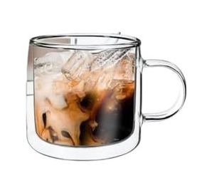 Diğer 57858324452079799283959 Çift Cidarlı Kahve,, Su Bardağı, 250 Ml, Cam Kupa, 1 Adet - 12128 Açık Altın