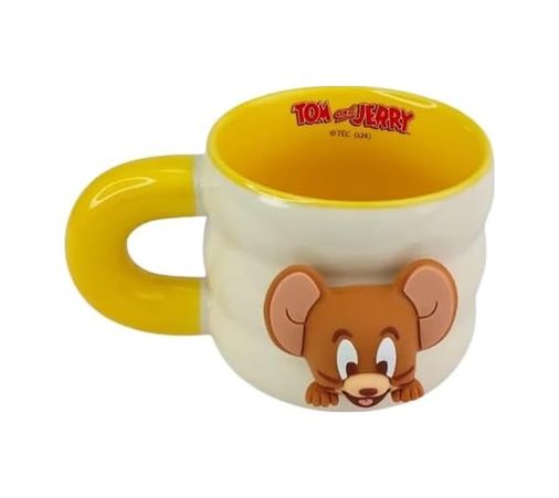 Diğer 57858324452103699283959 Tom Ve Jerry 3D Tasarım Kupa Bardak Açık Altın