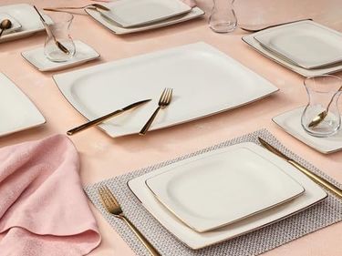 Diğer 57858324452271099283959 Riva Altın Yaldız 27 Parça 6 Kişilik Pasta-Çay Takımı Açık