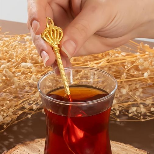 Diğer 57858324452277999283959 004 6'lı Çay Kaşığı Seti Antika Sunum Kaşığı Çeyizlik Çay Kaşığı Açık Gri