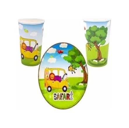 Diğer 57858324452293099283959 Tabak Bardak Set 8 Adet Açık Gri