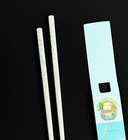 Diğer 57858324452308799283959 Desenli Metal Chopstick Yeşil Açık Ceviz