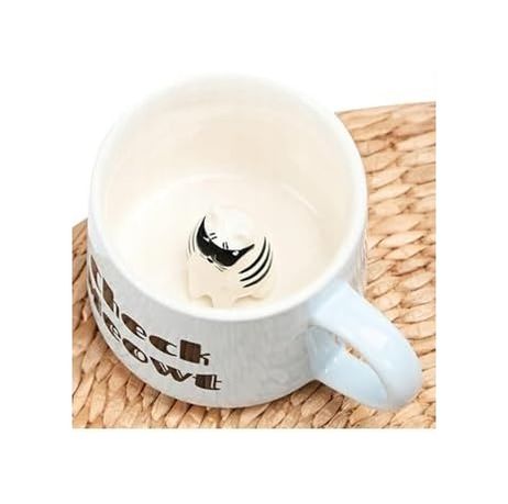 Diğer 57858324452340299283959 3D Kedi Figürlü Porselen Kupa Eğlenceli Yazılı Ve Sürprizli Tasarım, 350 Ml,mavi Açık Altın