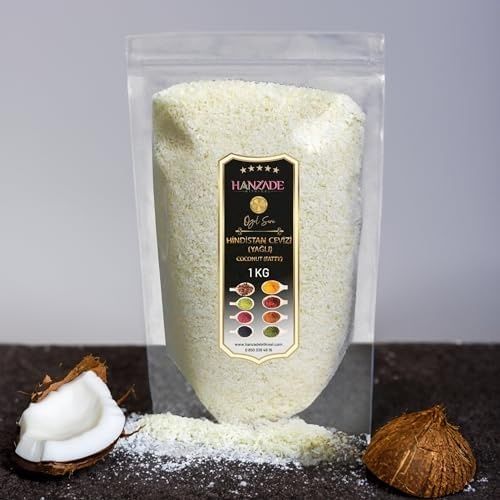 Diğer 57858324452634099283959 Bitkisel Hindistan Cevizi İri Taneli Rende 1 Kg - Yağı Alınmamış Tam Yağlı Açık Gri