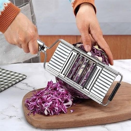 Diğer 57858324452696999283959 Ayarlanabilir 3 Farklı Başlıklı Tutmalı Sebze Dilimleyici Peynir Rendeleyici Aparat, Metal Sağlam Rende Açık Gri