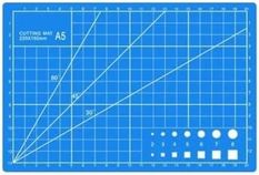 Diğer 57858324452771399283959 A5 Kesme Matı, 22X15 Cm, Mavi, Kesim Tablası, Kesme Altlığı 25 X 35