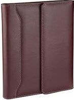 Diğer 57858324452797099283959 2K 5211 Ajanda Tarihsiz Çizgili 17 X 24 Cm Ajanda/defter Hesap Makineli Deri Organizer, Bordo Açık Gri