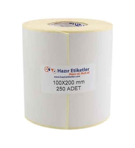 Diğer 57858324453149199283959 Eko Termal Etiket 100Mm X 200Mm Ruloda 250 Adet 40Mm Çapında Direk Termal Transfer Etiketi 1
