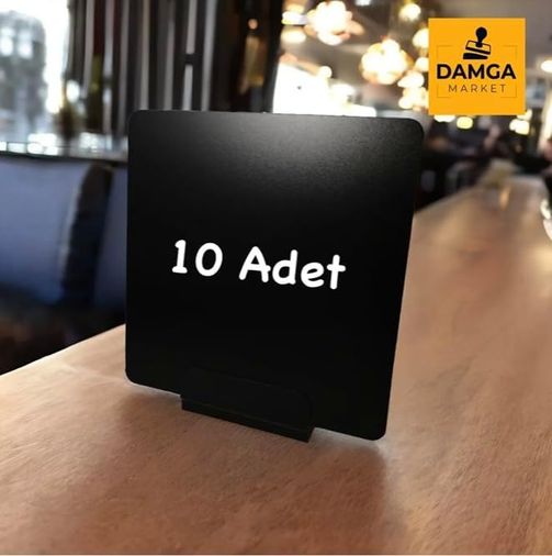 Diğer 57858324453333699283959 Pvc Fiyat Etiket Tutucu, Standlı Yazılıp Silinebilir Siyah Fiyat Etiketi Seti - 10 Adet 1