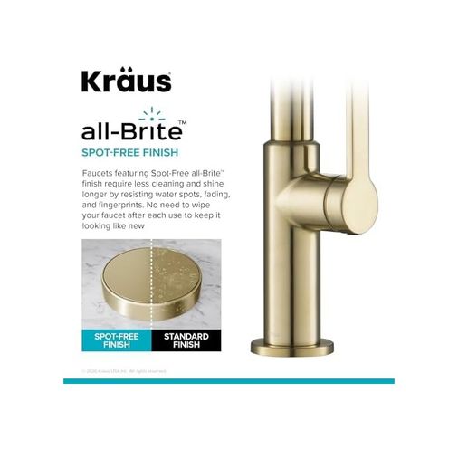 Diğer 57858324453653499283959 Kpf-2820Sfacb Oletto Tek Saplı Aşağı Çekilebilir Mutfak Bataryası, 40 Cm, Antik Şampanya Bronz Açık Beyaz