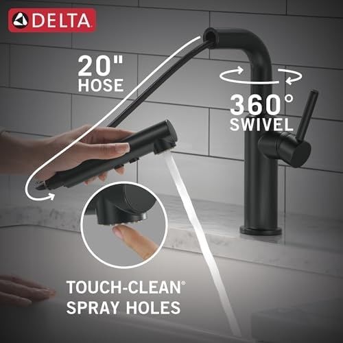 Diğer 57858324453675799283959 Musluk Daneri Pull-Out Mutfak Bataryası, Pull-Out Püskürtücülü Siyah Mutfak Bataryaları, Mutfak Lavabo Bataryası, Manyetik Yerleştirme İle Mutfak Lavabo Bataryası, Mat Siyah 16879-Bl-Dst Açık Beyaz